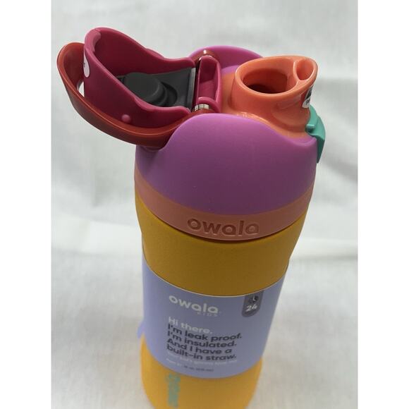 Owala Kids FreeSip Insulated Stainless Steel Water Bottle - 16 oz Tropical - Picture 4 of 9